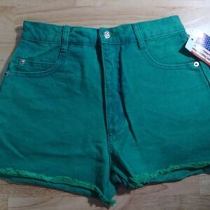 NWT Vintage MDM Green Cut-Off Jean Denim Shorts